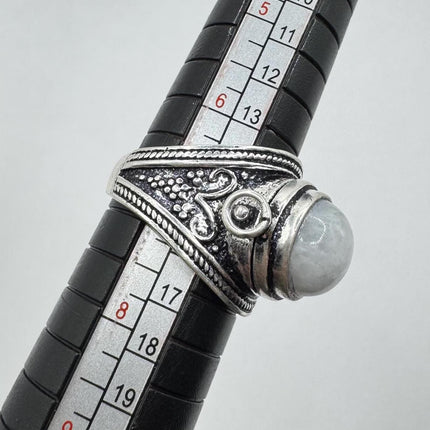 Vintage Gold Bronze Poison Ring | Labradorite | Unique Gift Statement Ring