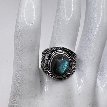 Vintage Silver Bronze Poison Ring