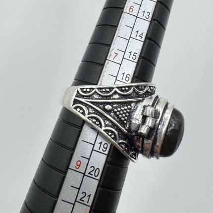 Vintage Silver Bronze Poison Ring