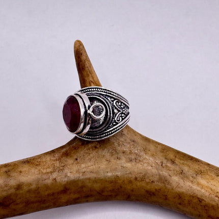 Vintage Silver Bronze Poison Ring
