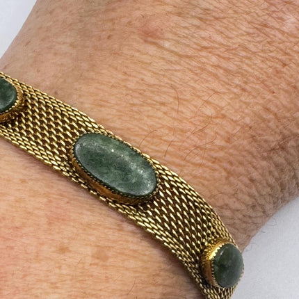 Vintage Green Gold 14k Gold Filled Bracelet - Minimal Everyday Layered Stacking - Dainty Simple Design