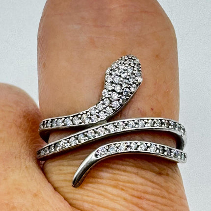 Snake Serpent Wedding Ring Thumb Band 925 sterling silver adjustable