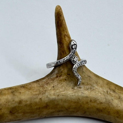 Vintage Snake Serpent Wedding Ring Thumb Band 925 sterling silver