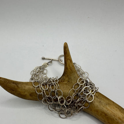 Vintage Mesh Bracelet 925 Sterling Silver