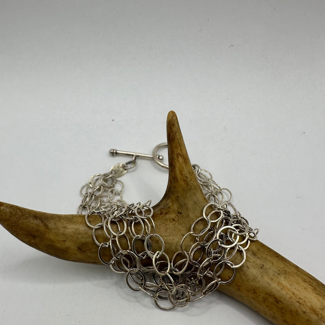 Vintage Mesh Bracelet 925 Sterling Silver