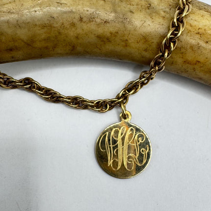 Vintage Gold Charm Bracelet