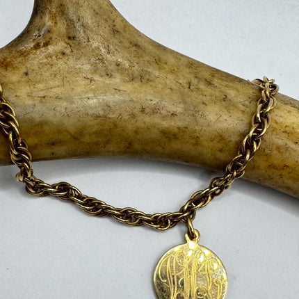 Vintage Gold Charm Bracelet