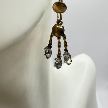 vintage gold fill dangle earrings Earrings 12k GF Tiny Love Delicate Gold Earrings Simple every day minimal