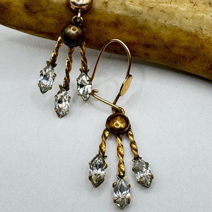 vintage gold fill dangle earrings Earrings 12k GF Tiny Love Delicate Gold Earrings Simple every day minimal