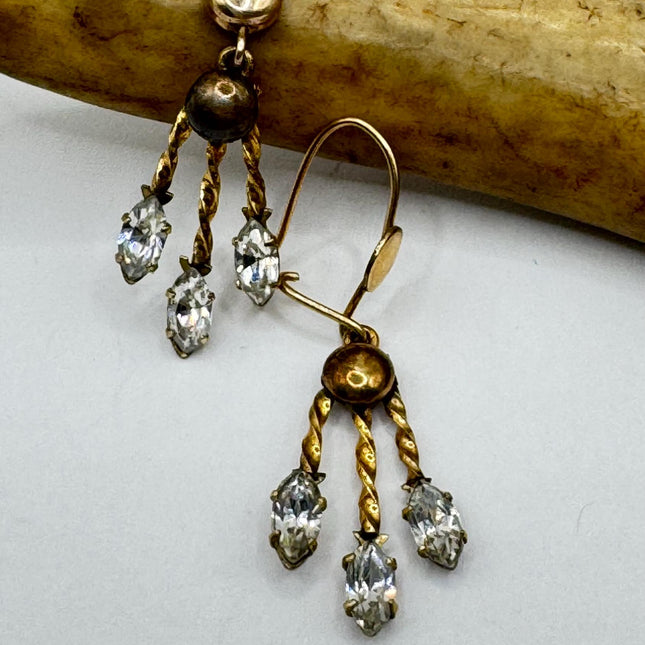 vintage gold fill dangle earrings Earrings 12k GF Tiny Love Delicate Gold Earrings Simple every day minimal