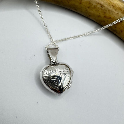 Vintage Black Onyx Silver Locket