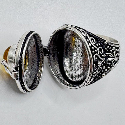 Vintage Silver Poison Ring