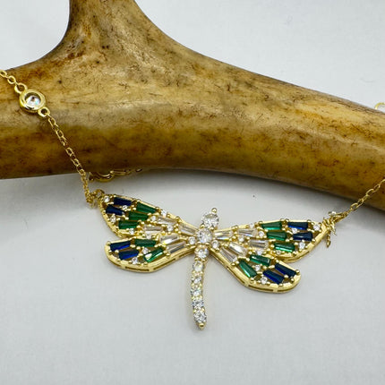 Vintage Blue Fire Minimalist Necklace - 925 Sterling Silver Chain