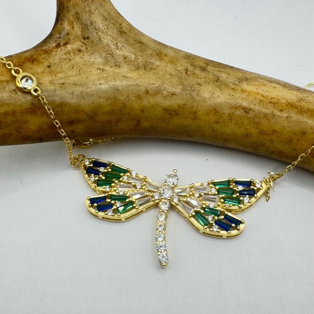 Vintage Blue Fire Minimalist Necklace - 925 Sterling Silver Chain