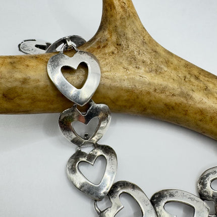 Vintage Heart Charm Bracelet - Dainty Stackable Layered Every day 925 Sterling Silver