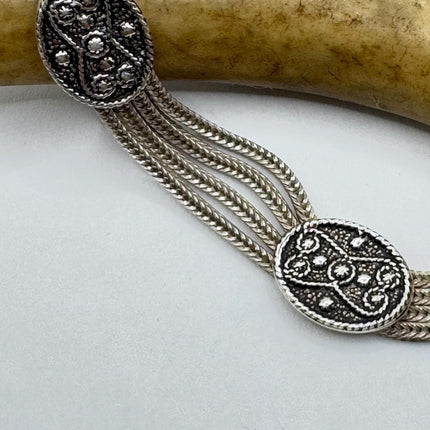 Vintage Mesh Bracelet 925 Sterling Silver