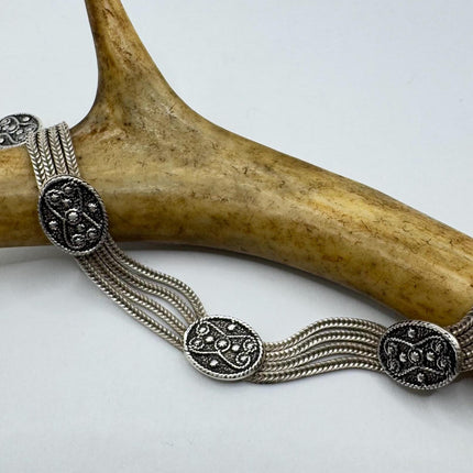 Vintage Mesh Bracelet 925 Sterling Silver