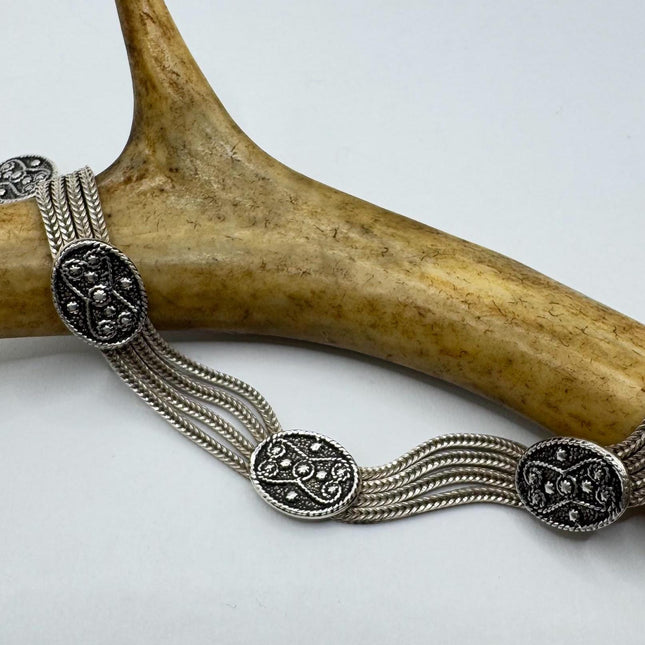 Vintage Mesh Bracelet 925 Sterling Silver