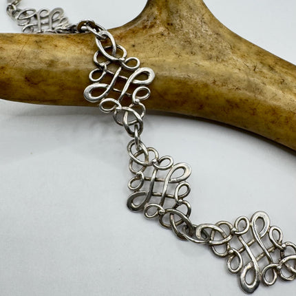 Vintage Celtic Knot Bracelet 925 Sterling Silver