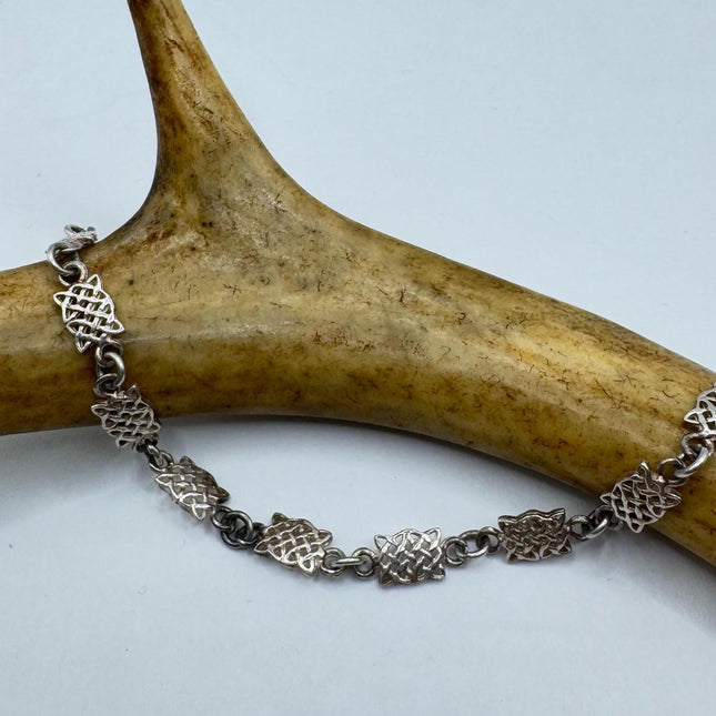Vintage Celtic Knot Bracelet 925 Sterling Silver