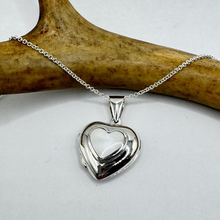 Vintage Black Onyx Silver Locket
