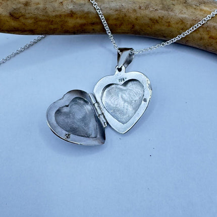 Vintage Black Onyx Silver Locket