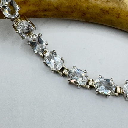 vintage quartz bracelet Gemstone Set in 925 Sterling Retro Silver