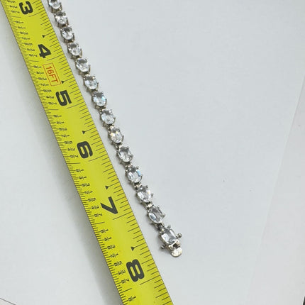 vintage quartz bracelet Gemstone Set in 925 Sterling Retro Silver