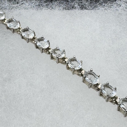 vintage quartz bracelet Gemstone Set in 925 Sterling Retro Silver