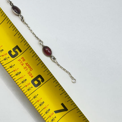 Vintage Garnet Station Bracelet