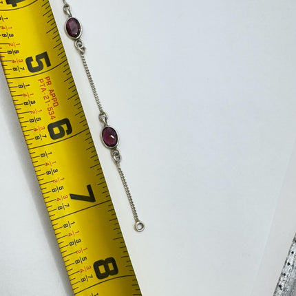 Vintage Garnet Station Bracelet