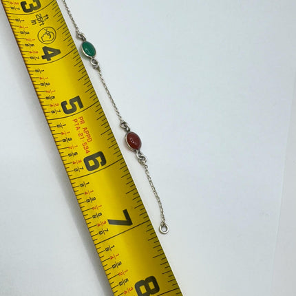Vintage Mixed Gemstone Station Bracelet