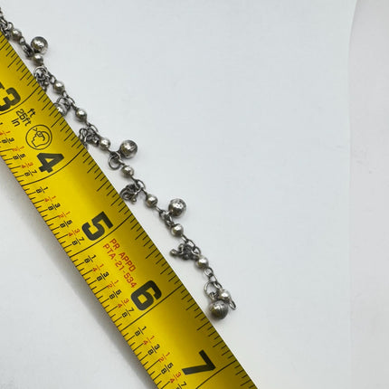 Vintage Circle charm bracelet Chunky Stackable Layered Every day 925 Sterling Silver