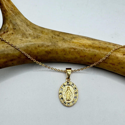 Vintage Gold Cross Necklace - Minimalist Everyday Jewelry Gold Filled Christian Design