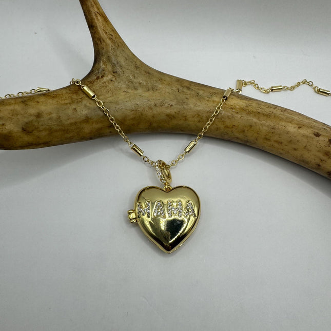 Vintage Gold Locket | Tiny Etched Heart Charm 9K GF Gold Chain | Mini Dainty Memory Pendant Necklace