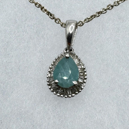 Vintage Green Emerald Boho Silver Choker Necklace - Antique Style Design