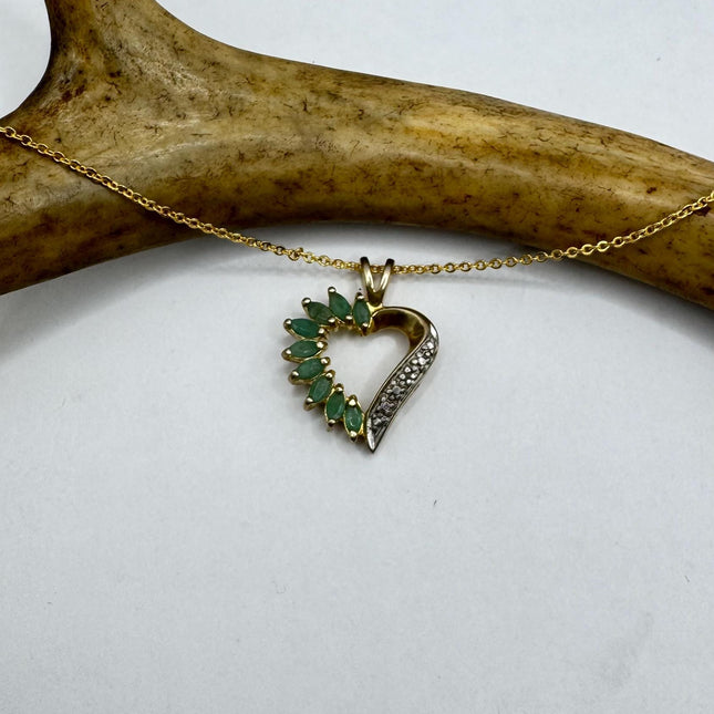 Vintage Green Emerald Boho Gold 925 Sterling Silver Choker Necklace - Antique Style Design