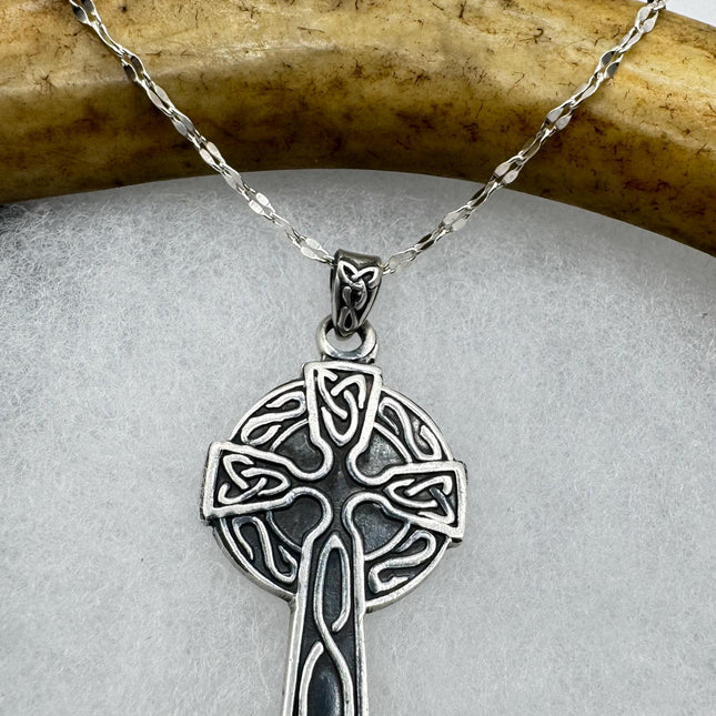 Vintage Silver Celtic Cross Pendant