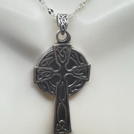 Vintage Silver Celtic Cross Pendant