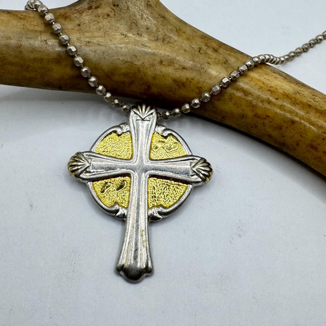 Vintage Silver Celtic Cross Pendant