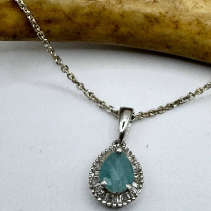 Vintage Green Emerald Boho Silver Choker Necklace - Antique Style Design
