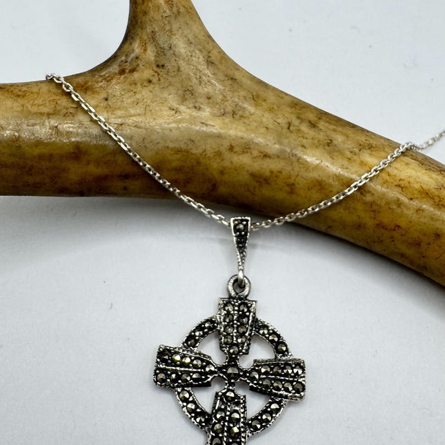 Vintage Silver Celtic Cross Pendant