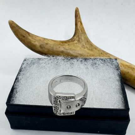 Vintage Silver Buckle Ring
