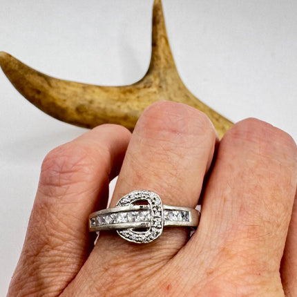 Vintage Silver Buckle Ring