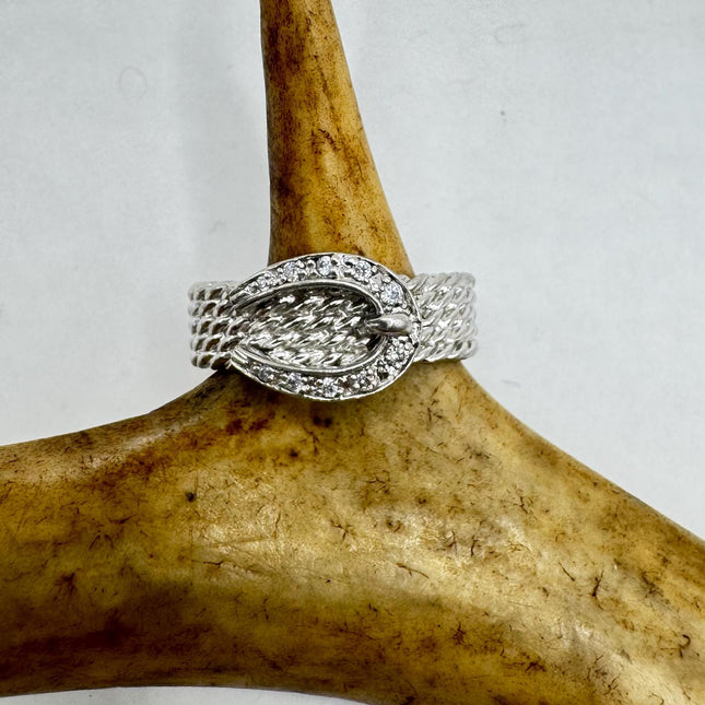 Vintage Silver Buckle Ring