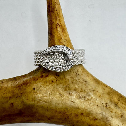 Vintage Silver Buckle Ring