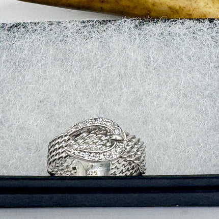Vintage Silver Buckle Ring