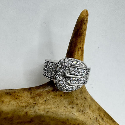 Vintage Silver Buckle Ring