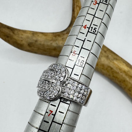 Vintage Silver Buckle Ring