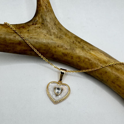 Vintage Gold Cameo Pendant | Heart BlueMother Child Prayer Charm |Gold Filled Chain Necklace